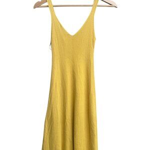 Mango MNG Mustard Yellow Maxi Knit Tank Dress New Size XS